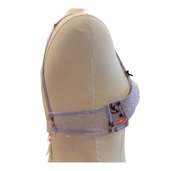 NWOT Victoria Secret Dream Angel Push Up No Padding Bra 34A Purple - Picture 2 of 3